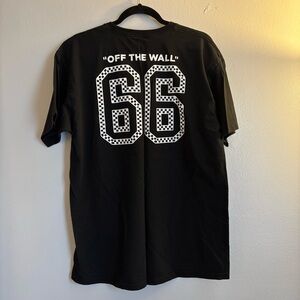 Vans "Off The Wall" Black Graphic Tee - 66 Checkerback Size Large